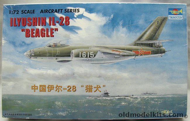 Trumpeter 1/72 Ilyushin Il-28 Beagle - PLAAF, 01604 plastic model kit
